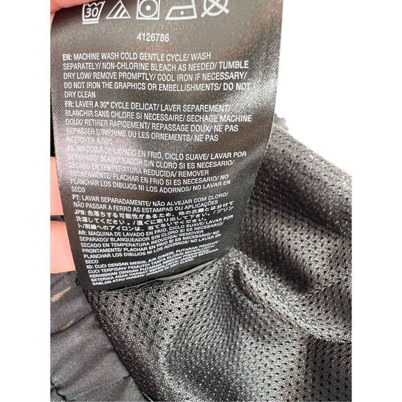 Volcom Enemy Stone Windbreaker Womens Small Black Hooded Front Zip Snap Button - Picture 9 of 13